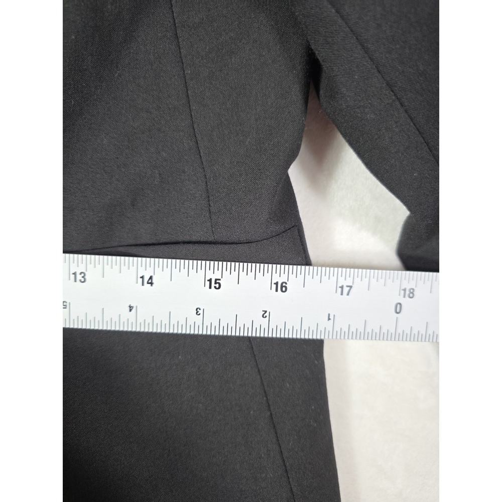 Calvin Klein Black Career Blazer Size 6 Tailored Stretch Lined Office Jacket - Picture 10 of 13